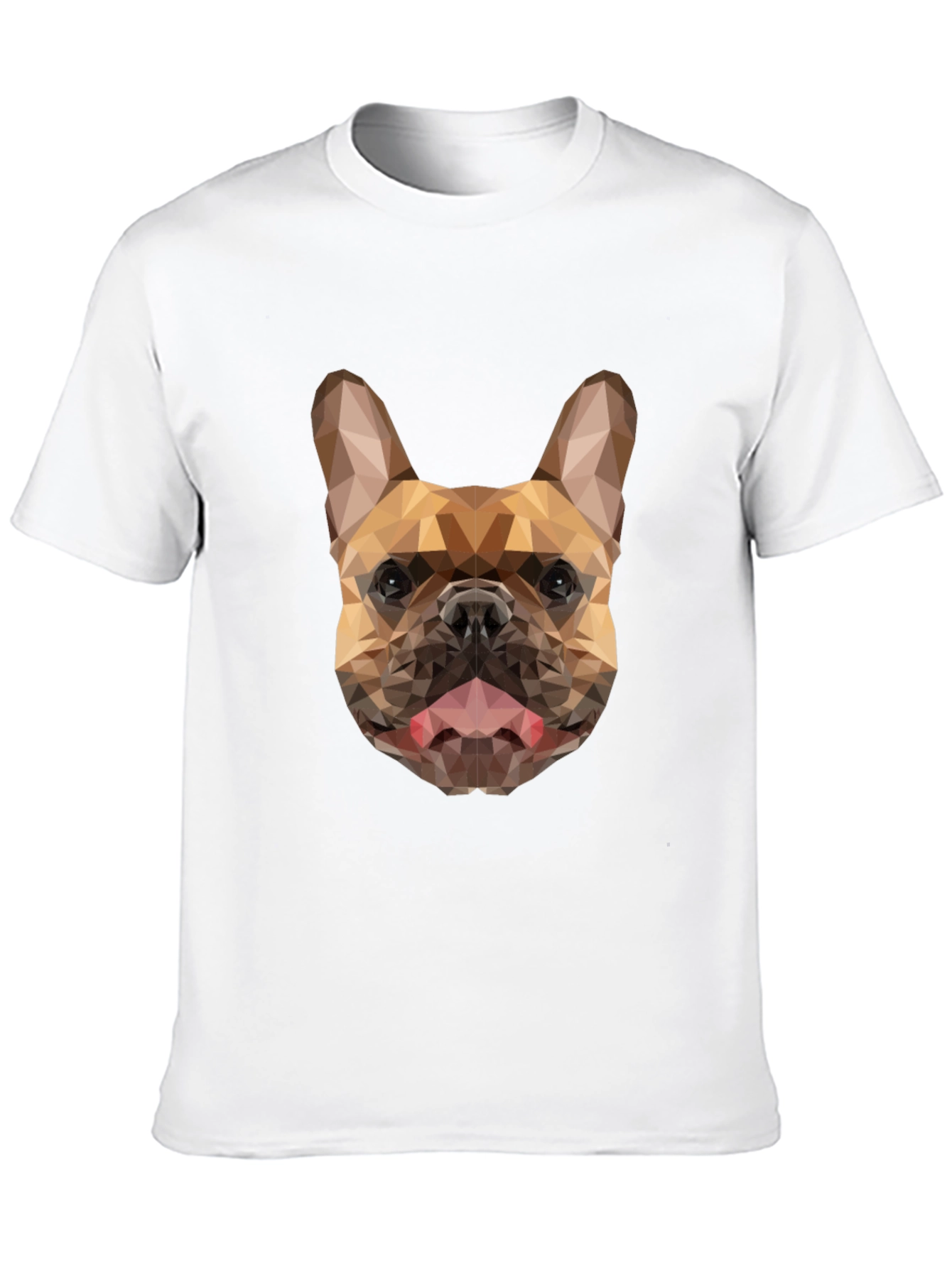 Geometric French Bulldog Graphic Black Tee