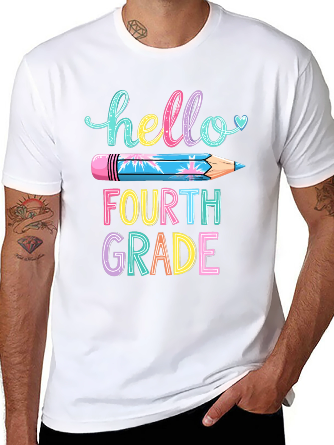 Hello Fourth Grade T-Shirt Back to School