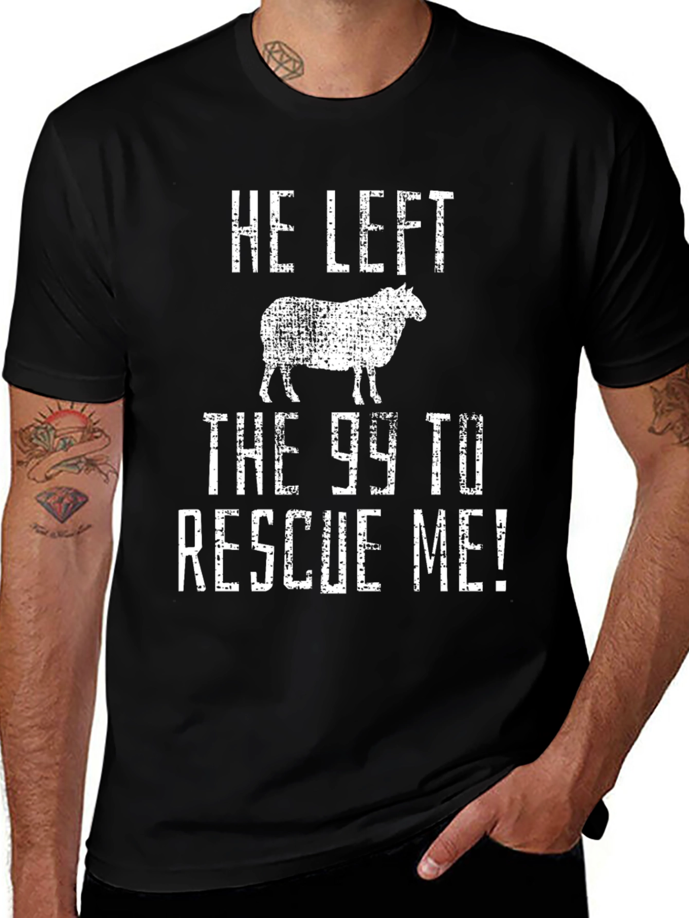 He Left the 99 Sheep Graphic T-Shirt