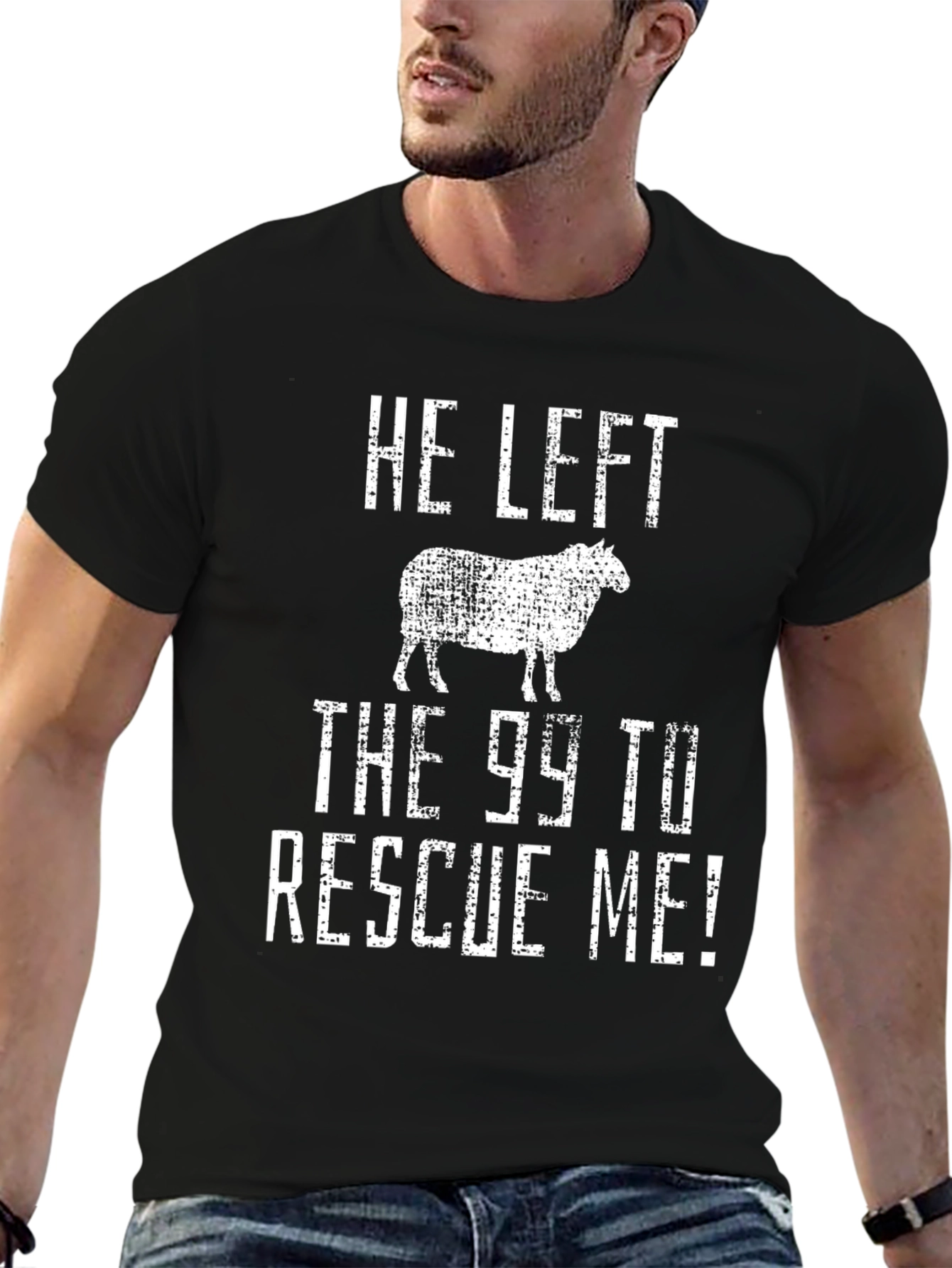 He Left the 99 Sheep Graphic T-Shirt