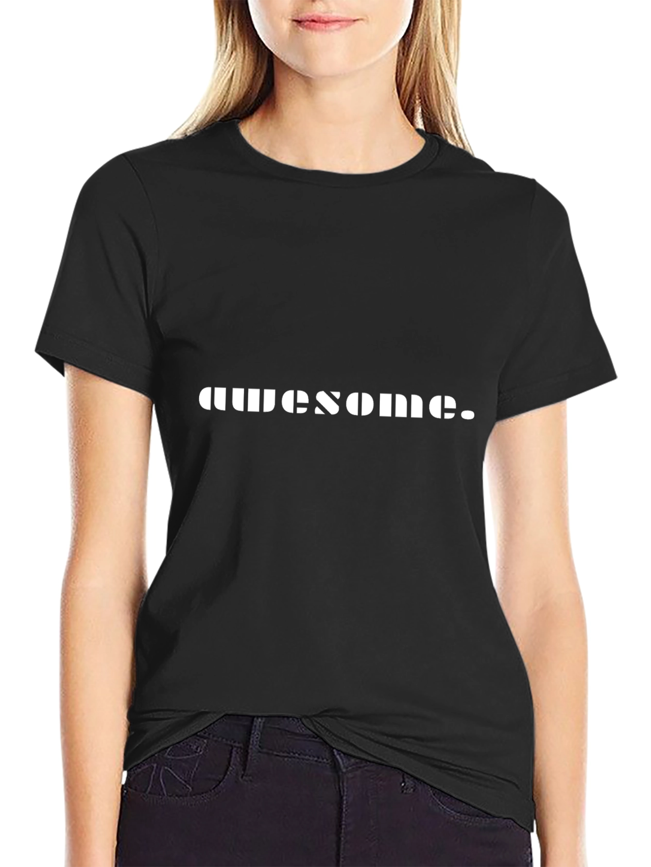 Awesome Graphic T-Shirt - Black Crew Neck Tee