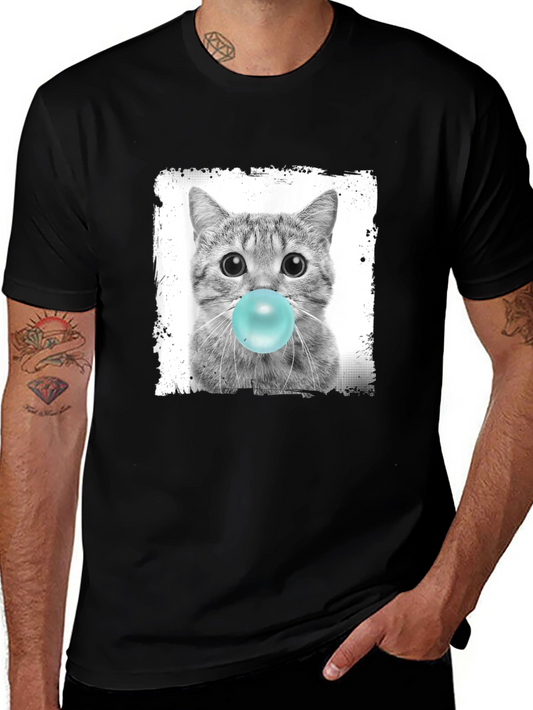 Bubble Gum Cat T-Shirt - Funny Graphic Tee