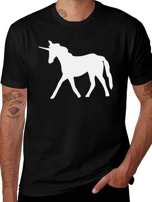 Unicorn Graphic T-Shirt - Black Cotton Tee