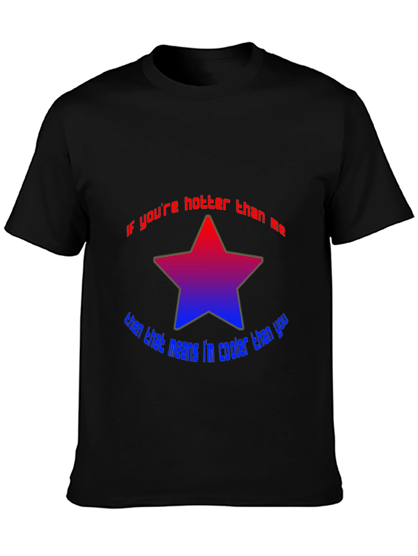 Cooler Than You Star Graphic Tee - Black