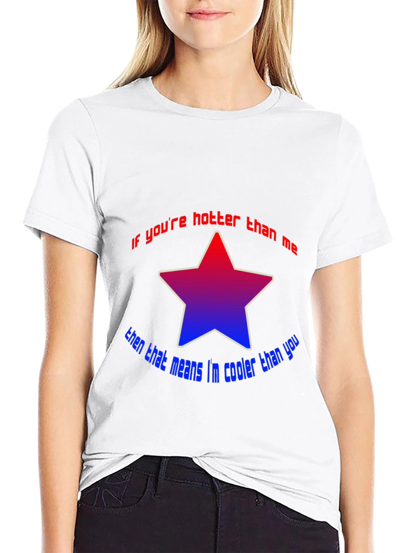 Cooler Than You Star Graphic Tee - Black
