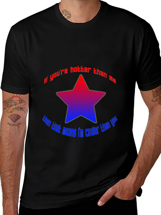 Cooler Than You Star Graphic Tee - Black