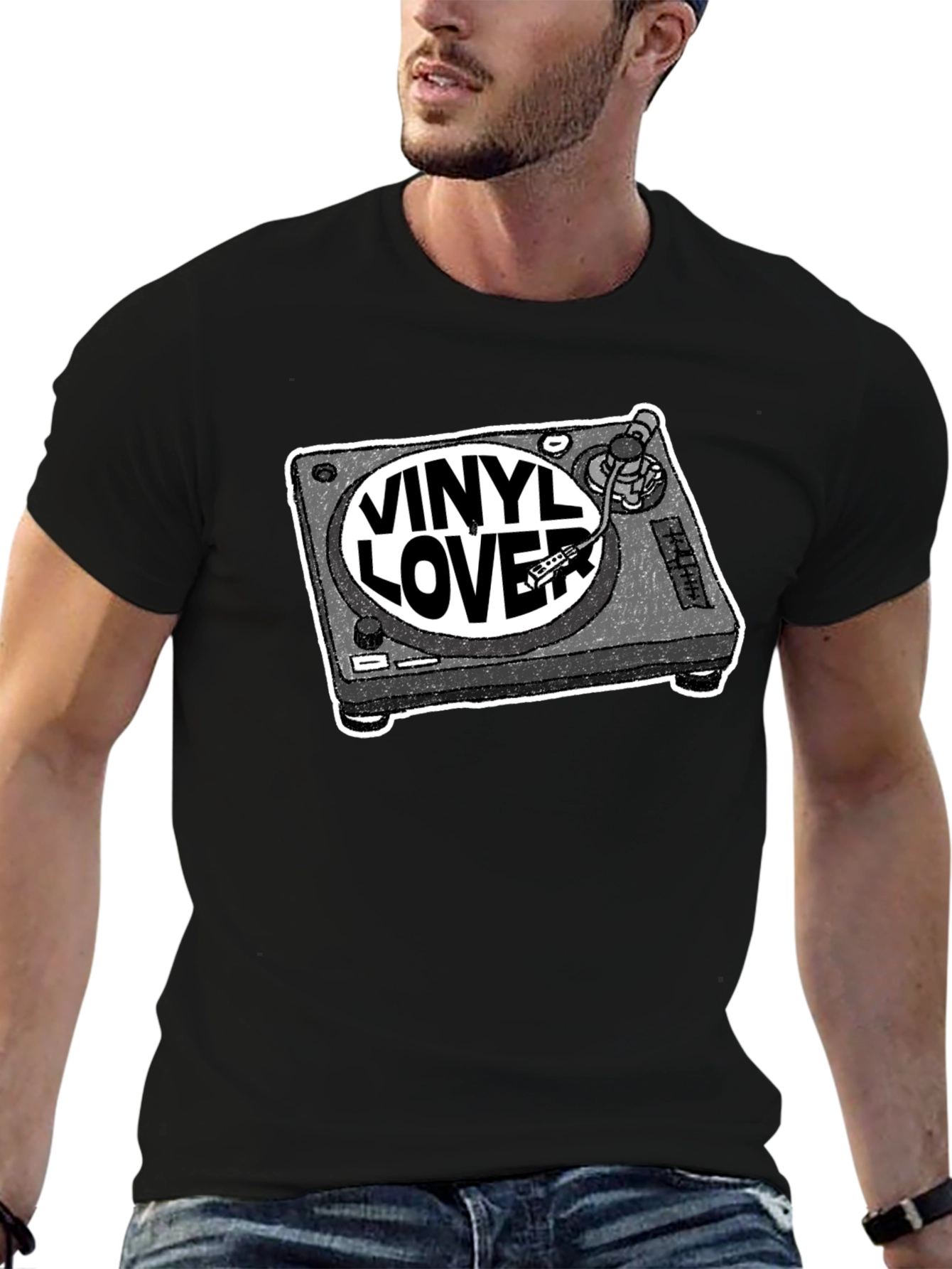 Vinyl Lover Turntable Graphic T-Shirt