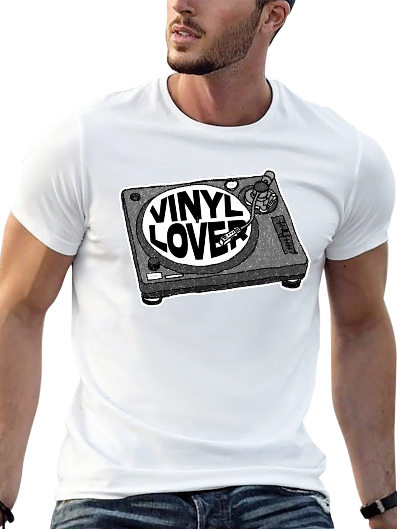 Vinyl Lover Turntable Graphic T-Shirt