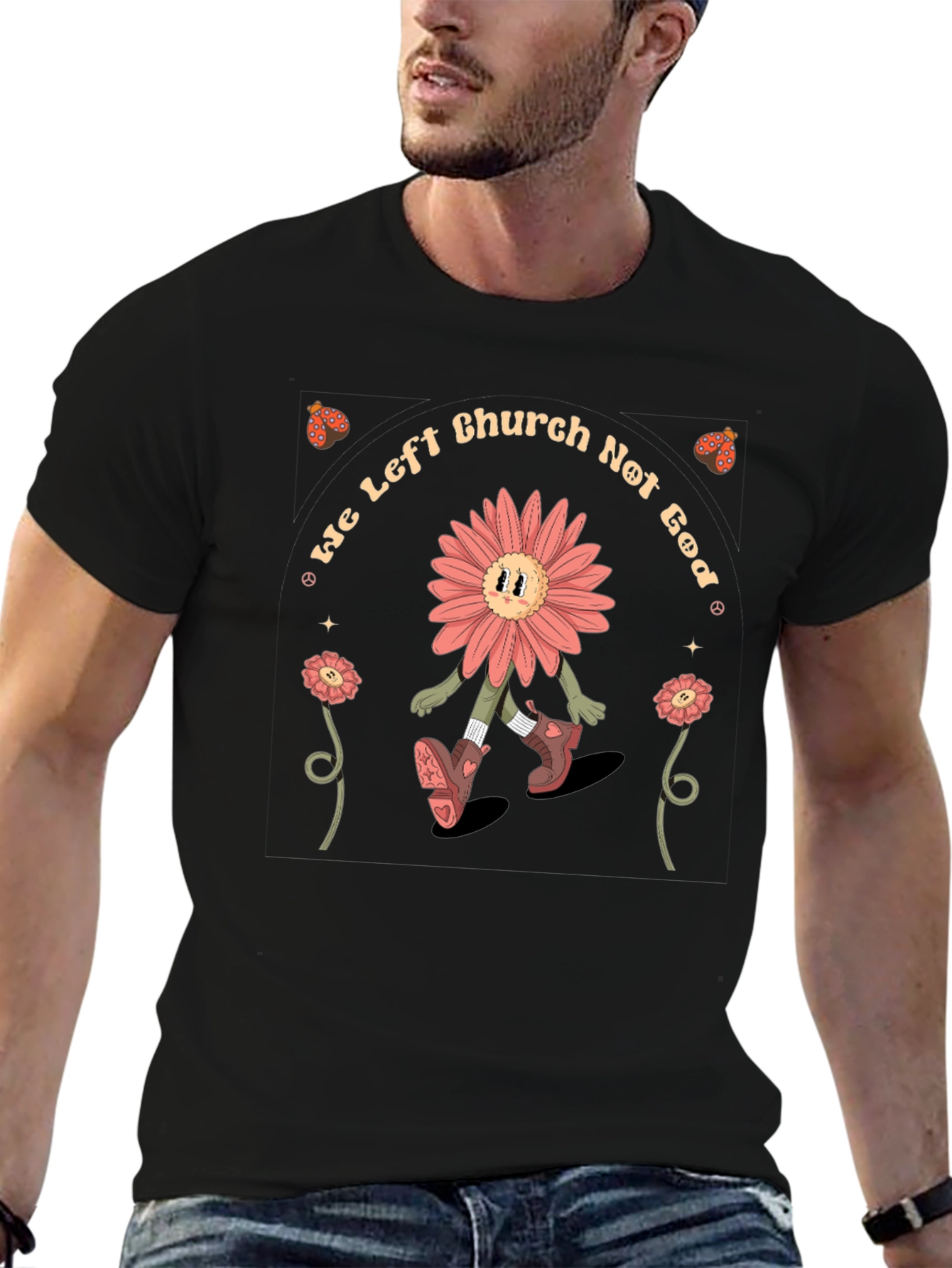 We Left Church Not God Graphic T-Shirt
