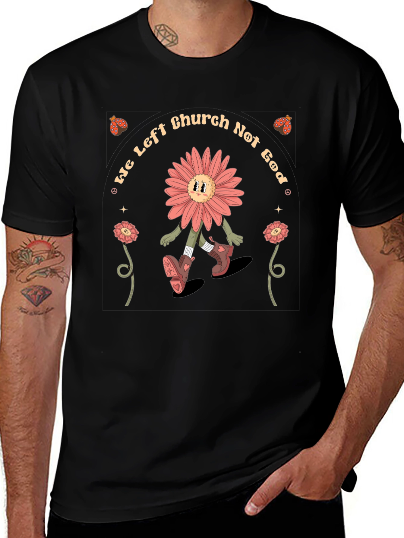 We Left Church Not God Graphic T-Shirt