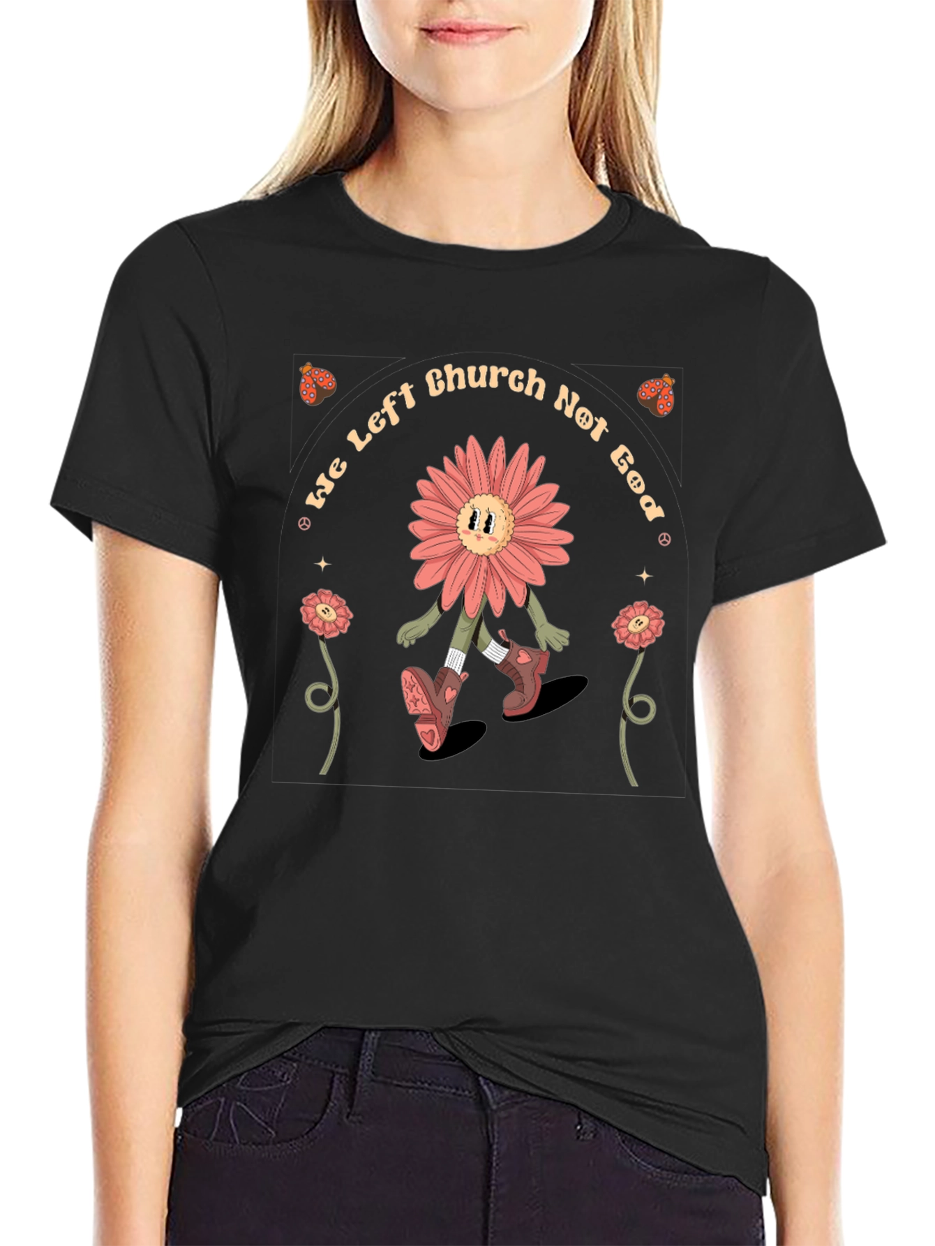 We Left Church Not God Graphic T-Shirt