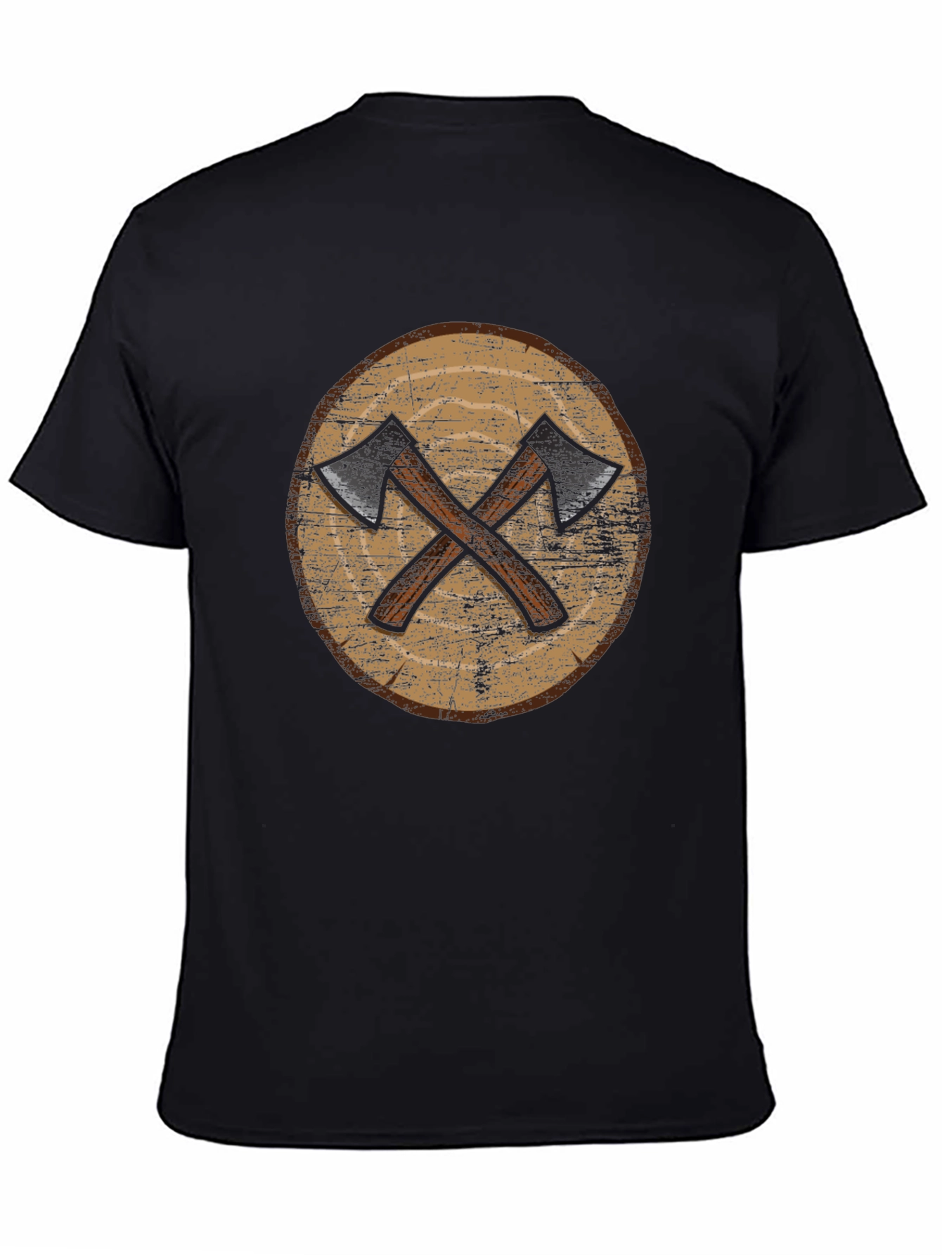 Viking Axe Shield Graphic Tee - Black