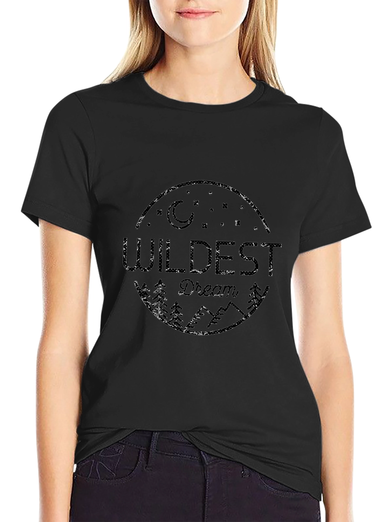 Wildest Dream Graphic Print T-Shirt - Black