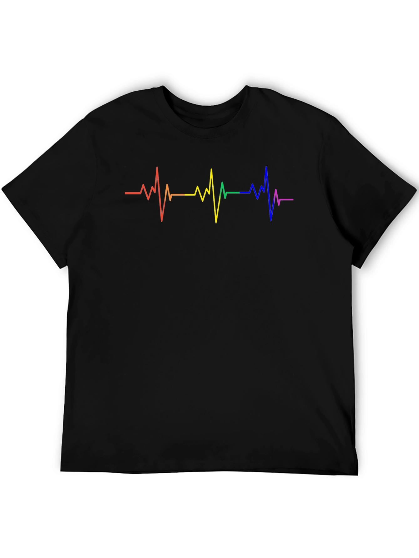 Pride Heartbeat Graphic Tee - Black