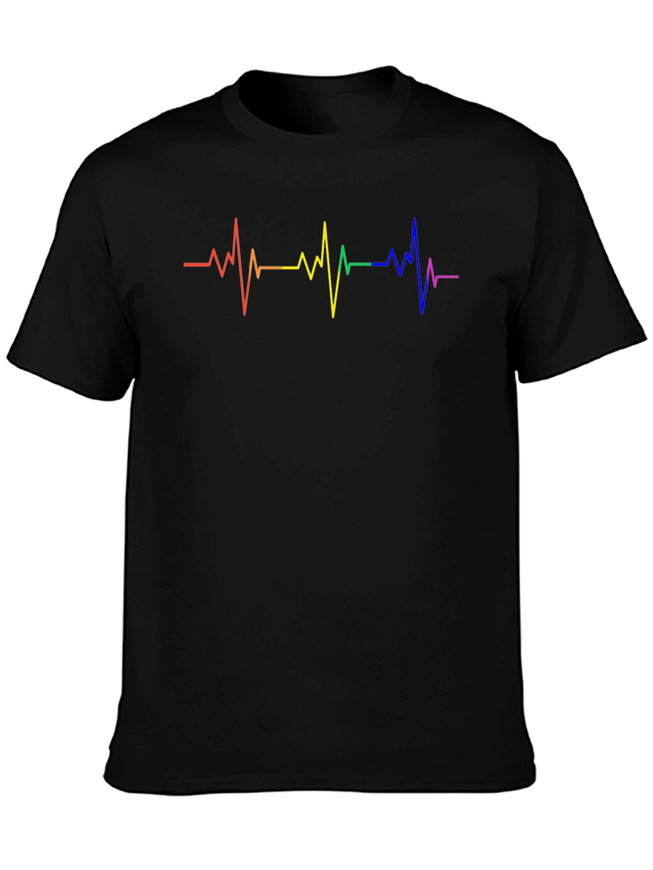 Pride Heartbeat Graphic Tee - Black
