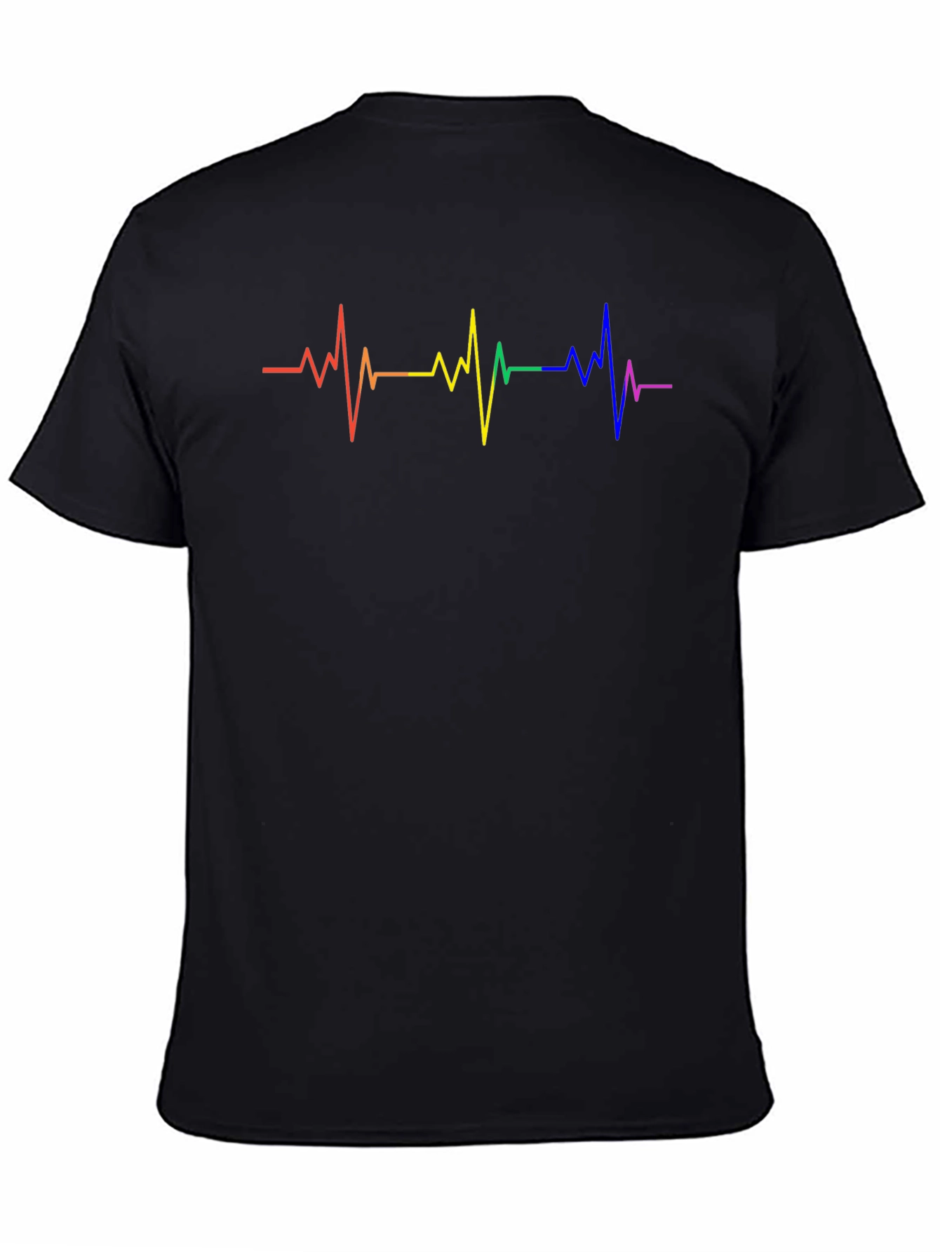 Pride Heartbeat Graphic Tee - Black