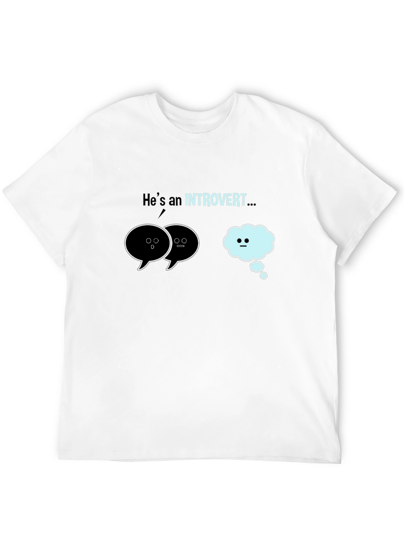 Introvert Graphic T-Shirt - Black Cotton Tee