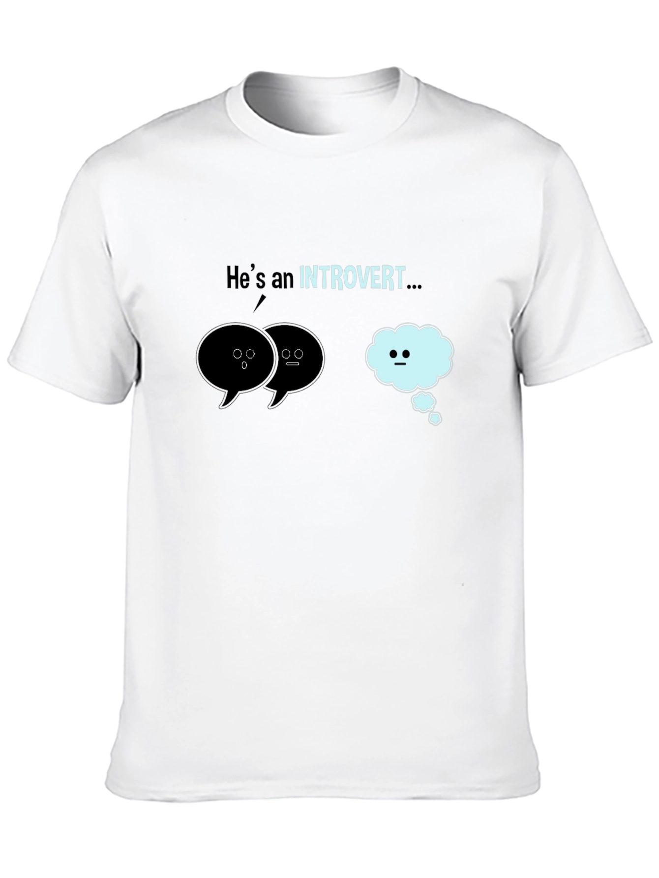 Introvert Graphic T-Shirt - Black Cotton Tee