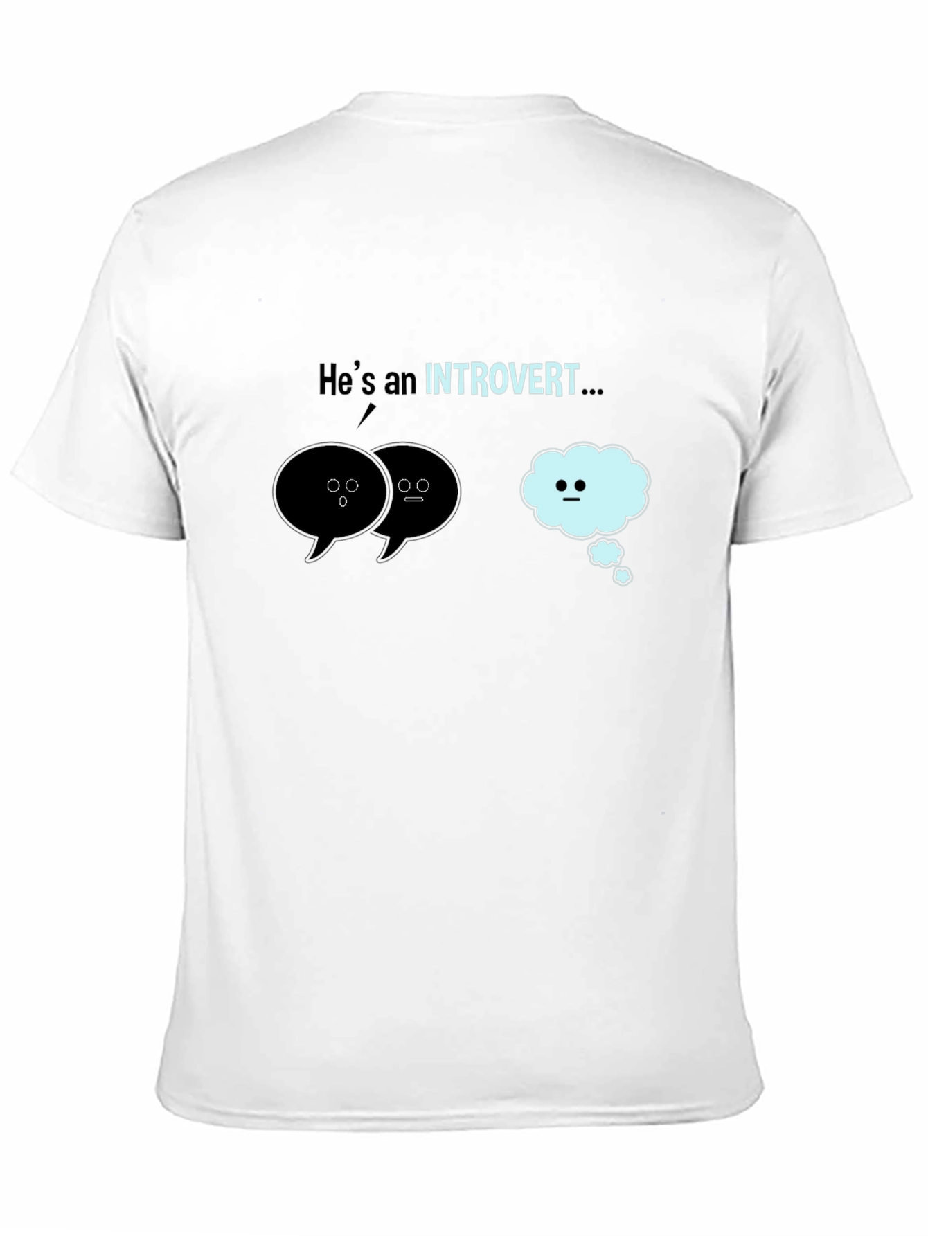 Introvert Graphic T-Shirt - Black Cotton Tee