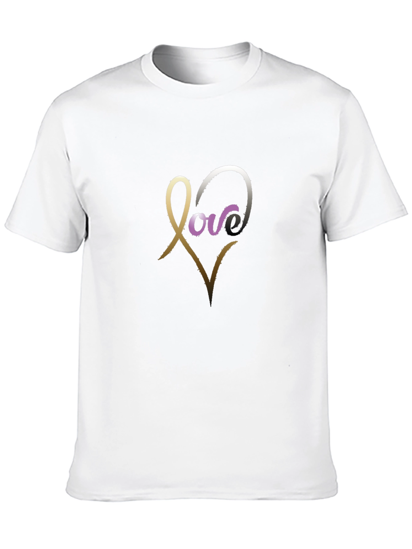 Love Heart Graphic Tee - Modern Black Shirt