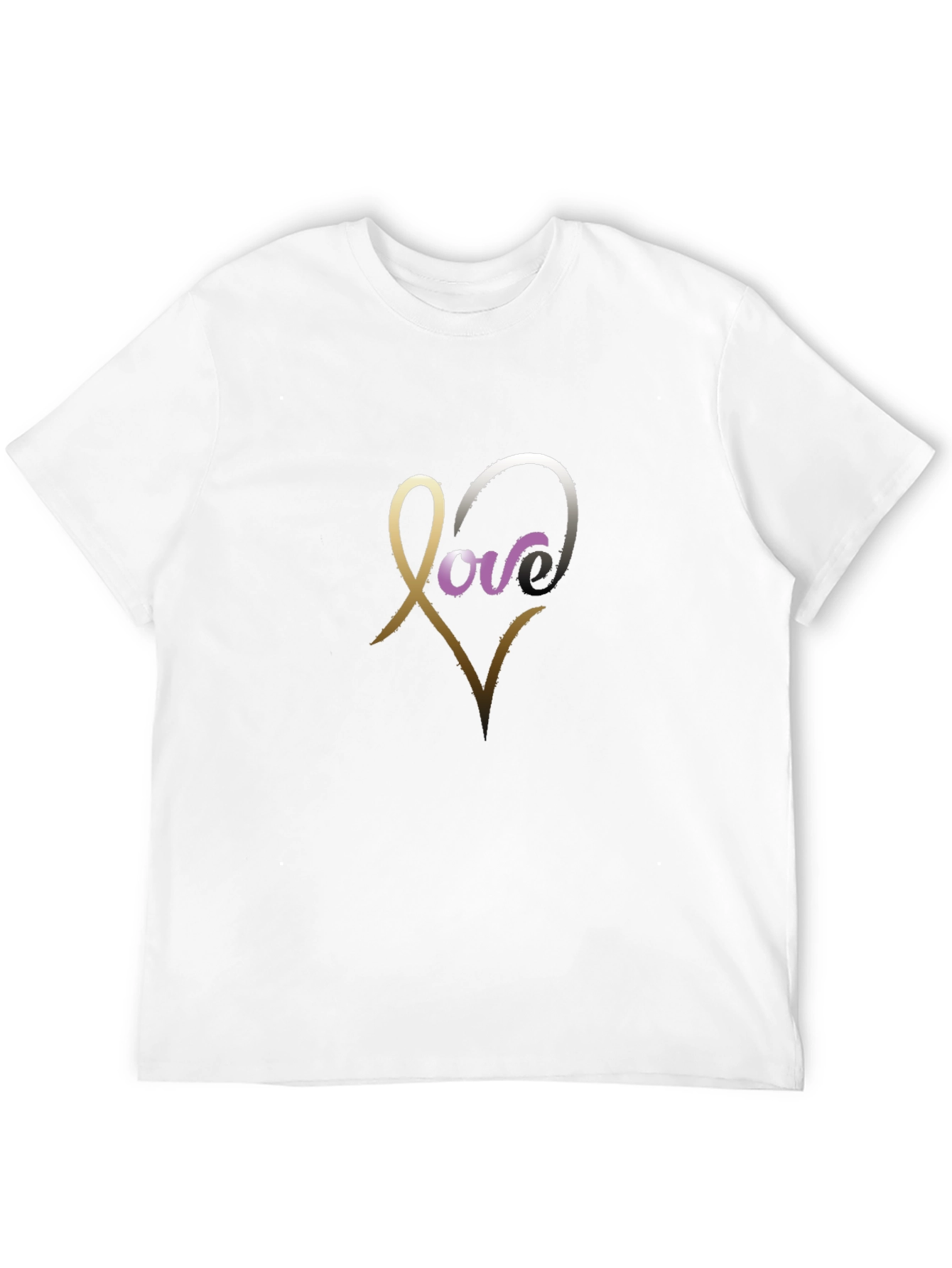 Love Heart Graphic Tee - Modern Black Shirt