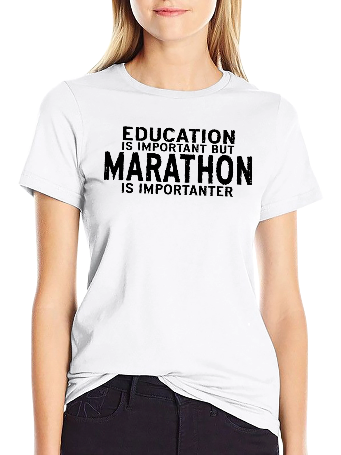 Marathon Is Importanter T-Shirt - Black