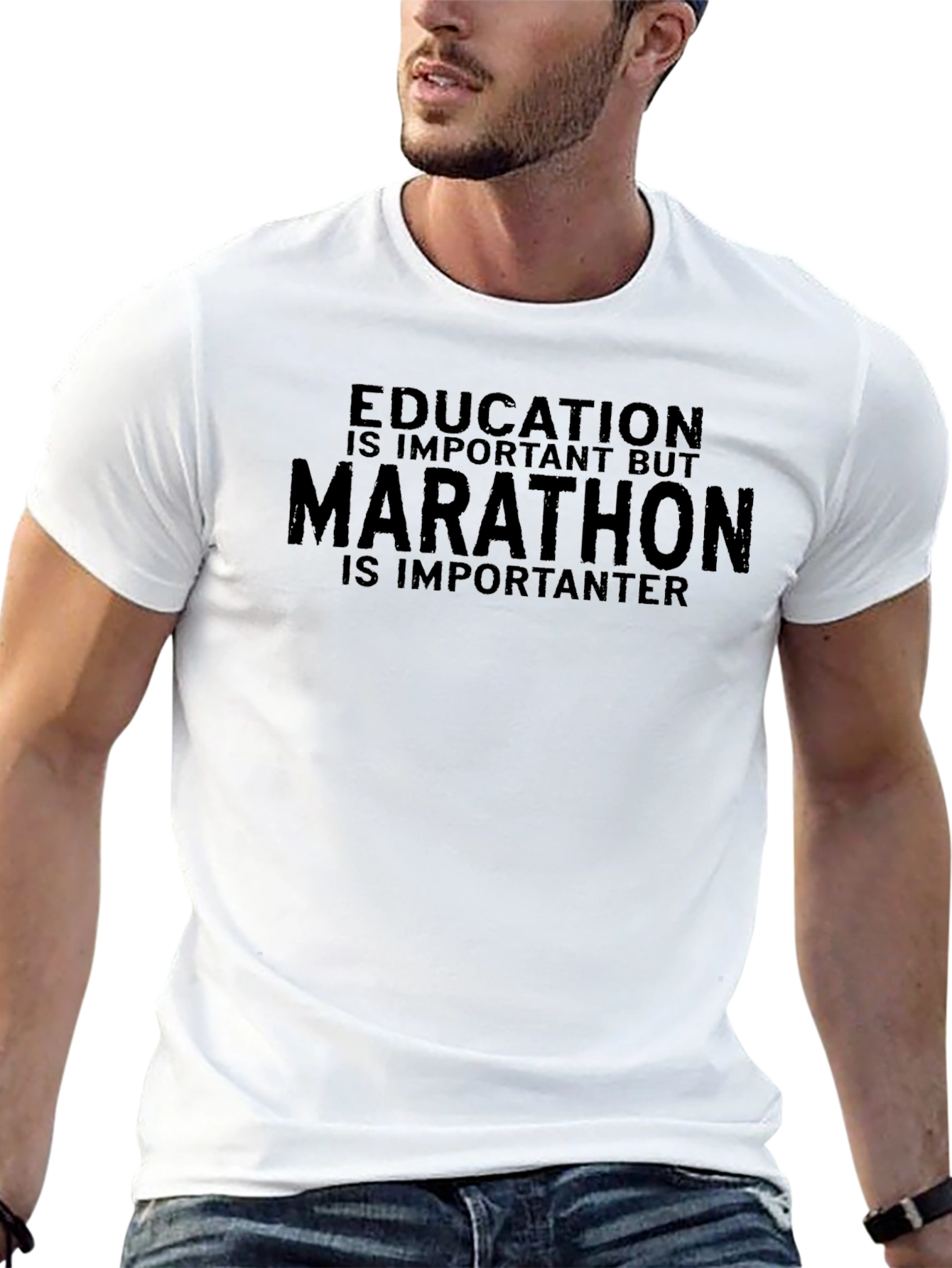 Marathon Is Importanter T-Shirt - Black
