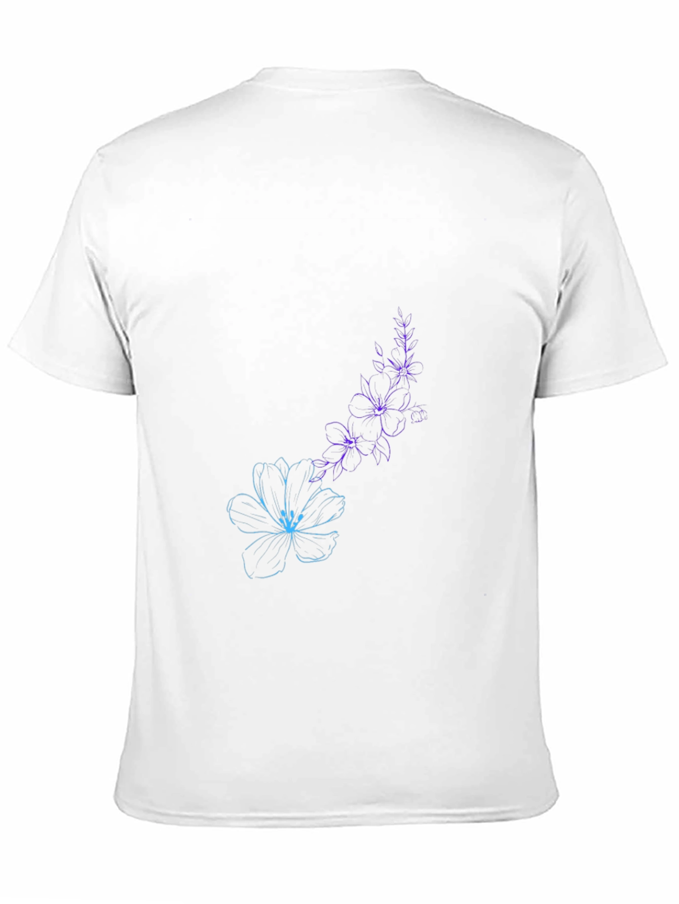 Black Floral Sketch T-Shirt - Artistic Style