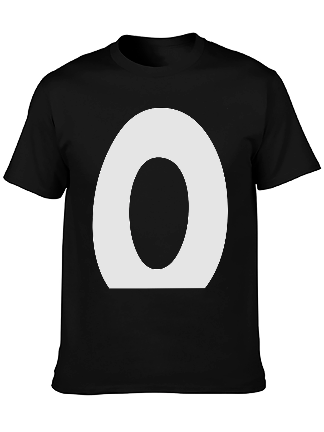 Minimalist O Graphic Black T-Shirt