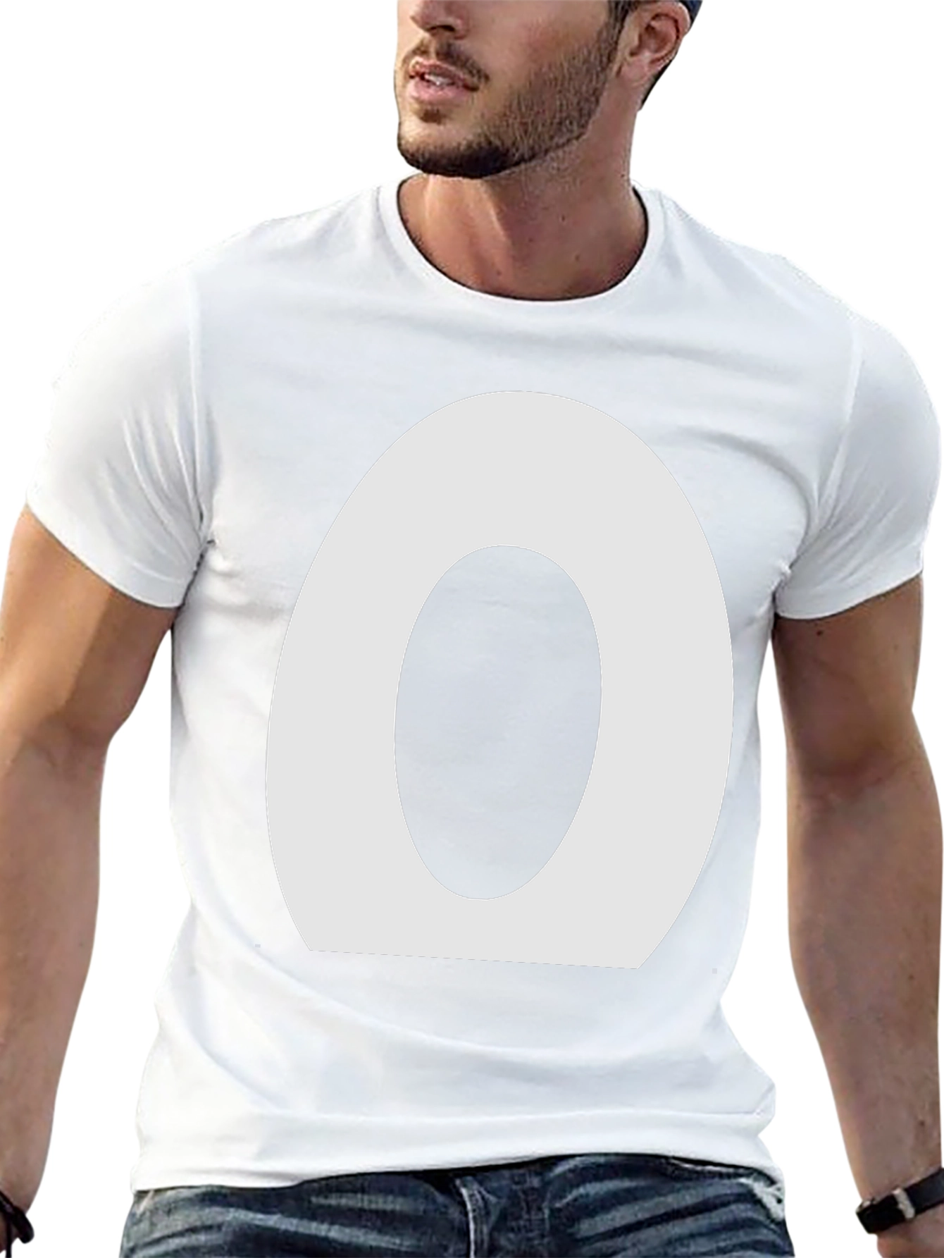 Minimalist O Graphic Black T-Shirt