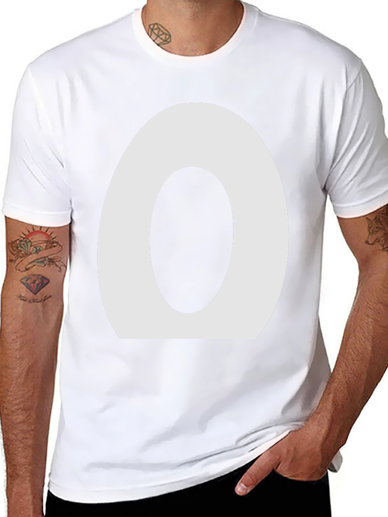 Minimalist O Graphic Black T-Shirt
