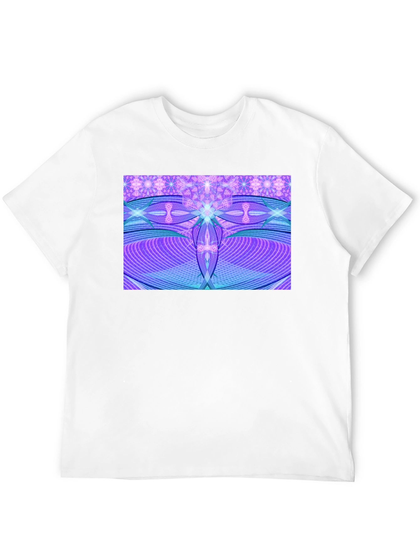 Abstract Purple Graphic Print Tee