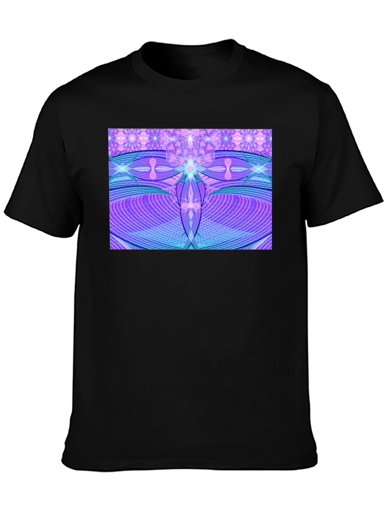 Abstract Purple Graphic Print Tee