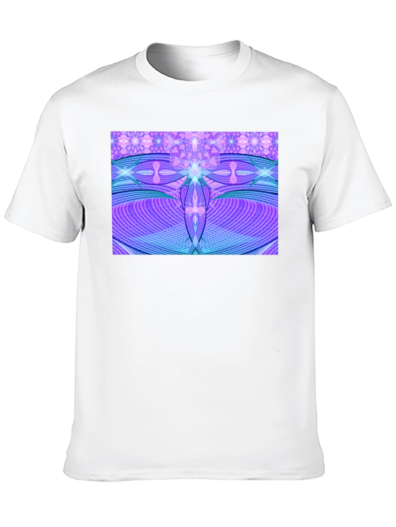 Abstract Purple Graphic Print Tee