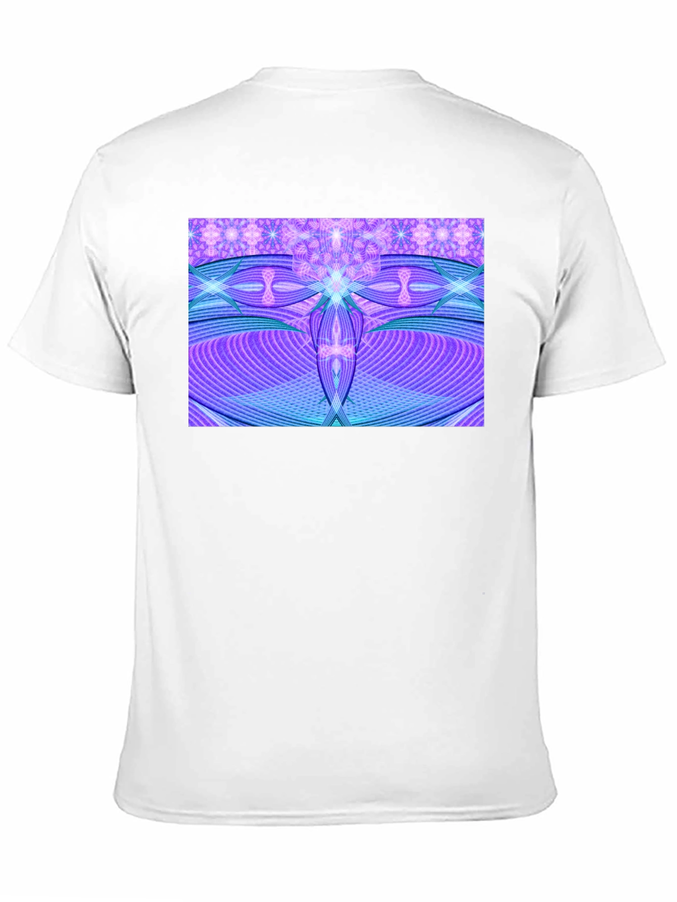 Abstract Purple Graphic Print Tee