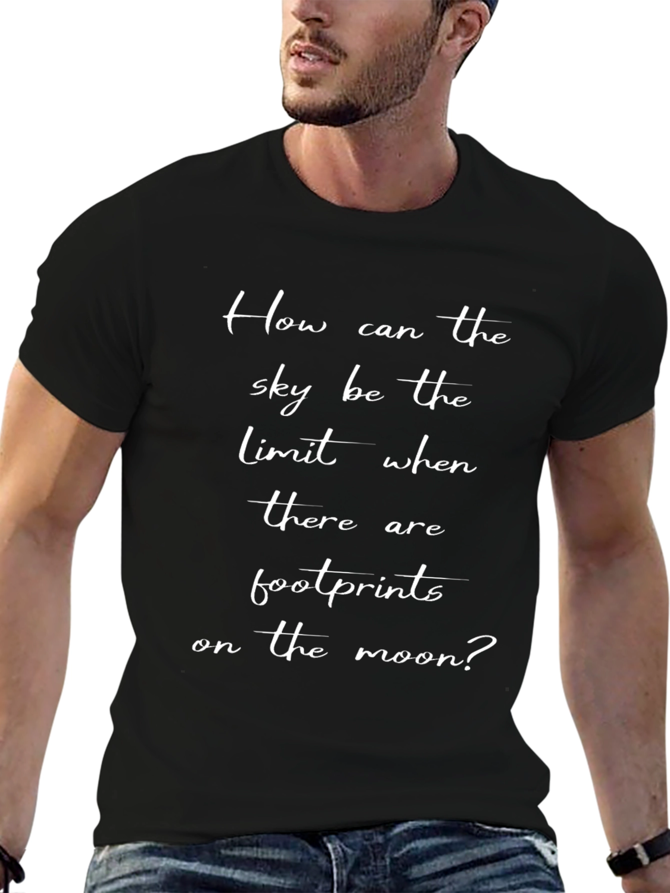 Footprints on the Moon Graphic T-Shirt