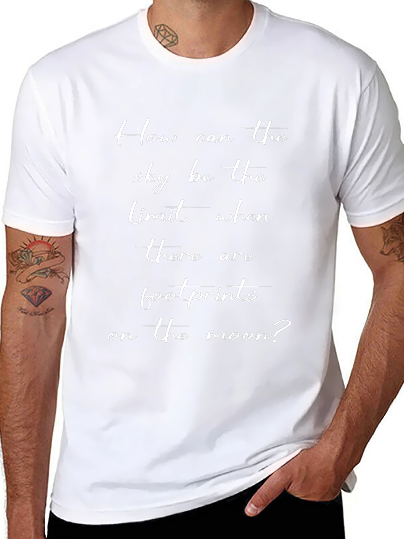 Footprints on the Moon Graphic T-Shirt
