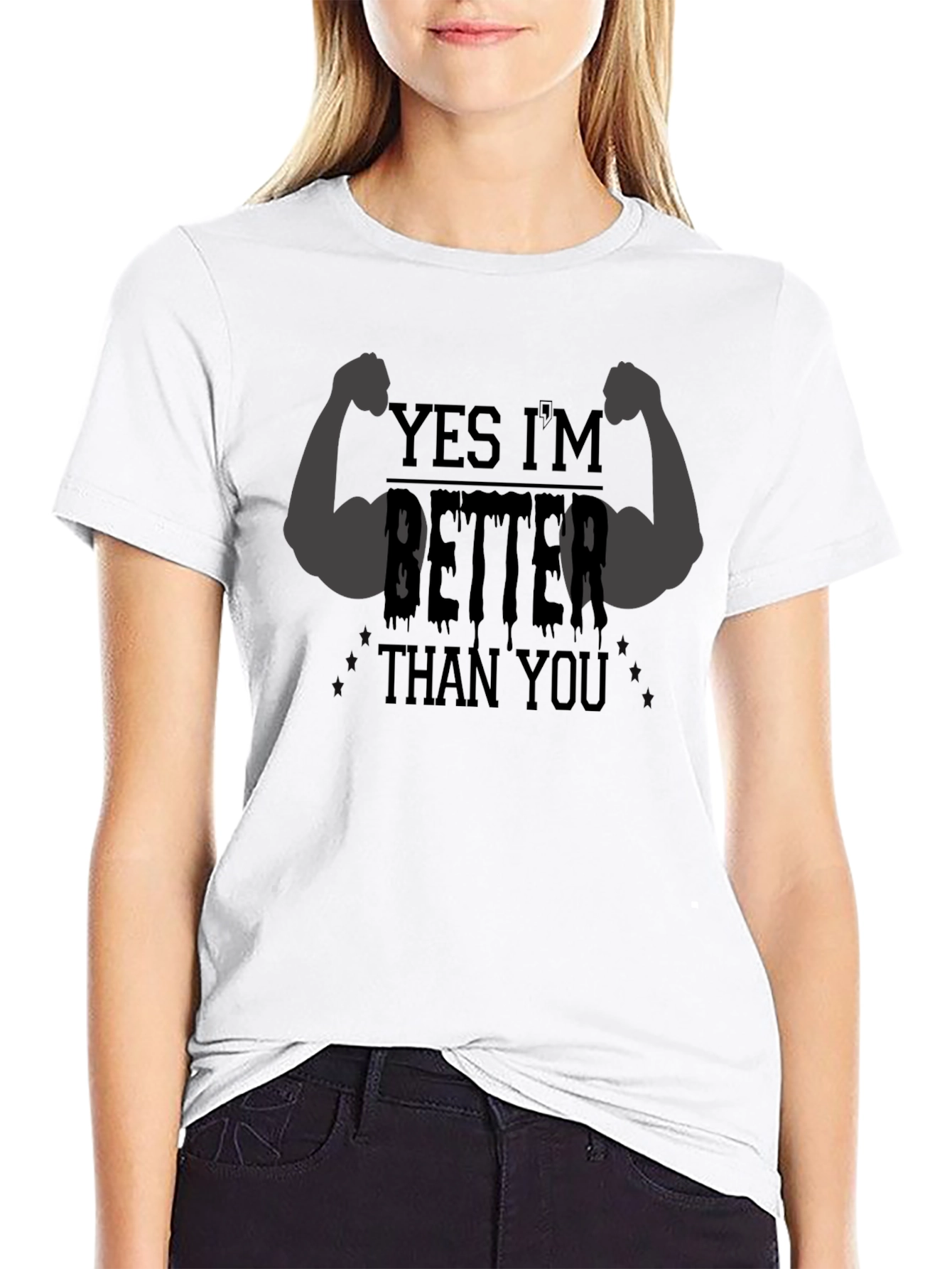 Yes Im Better Than You Mens Black Graphic Tee