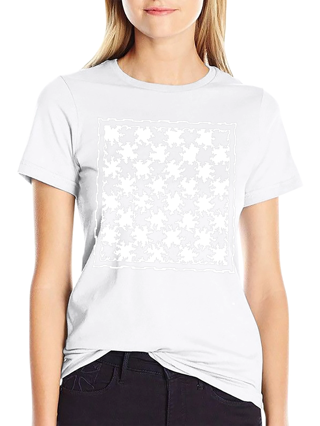 Houndstooth Graphic Tee - Stylish Mens Black T-Shirt