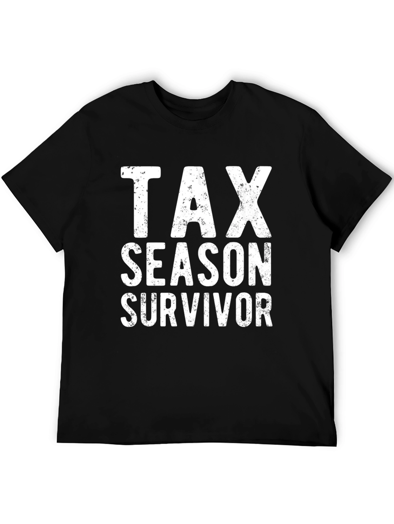 Tax Season Survivor Graphic Tee - Black