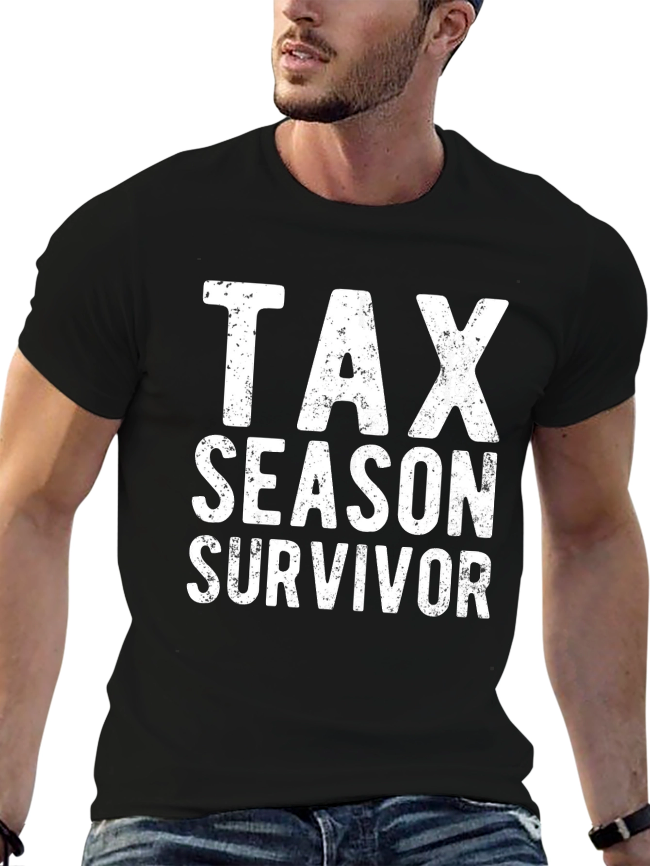 Tax Season Survivor Graphic Tee - Black