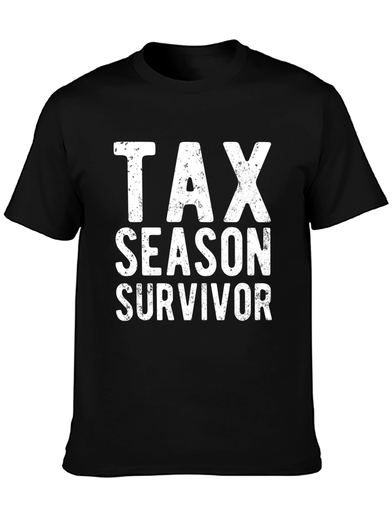 Tax Season Survivor Graphic Tee - Black