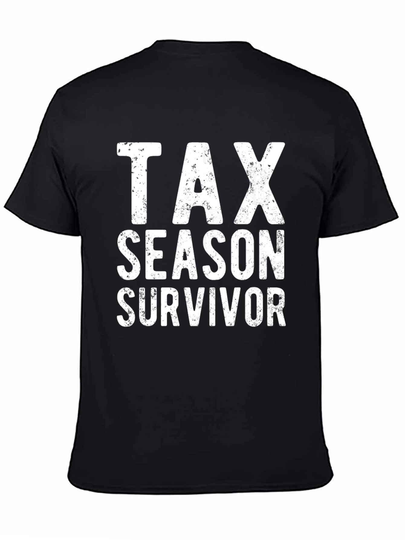 Tax Season Survivor Graphic Tee - Black