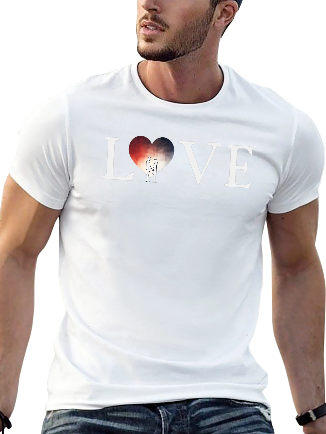 LOVE Heart Graphic T-Shirt - Stylish Casual Wear