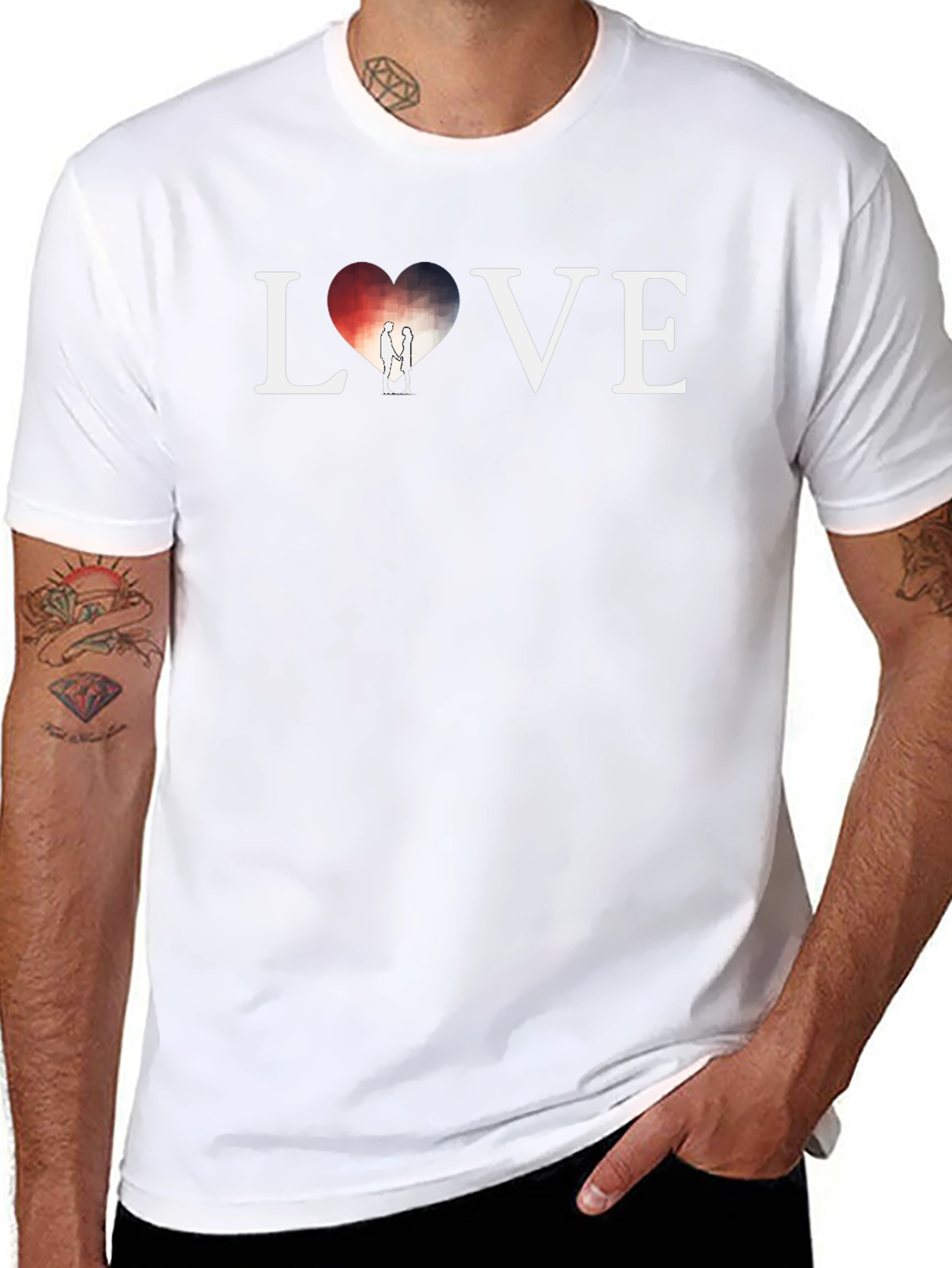 LOVE Heart Graphic T-Shirt - Stylish Casual Wear