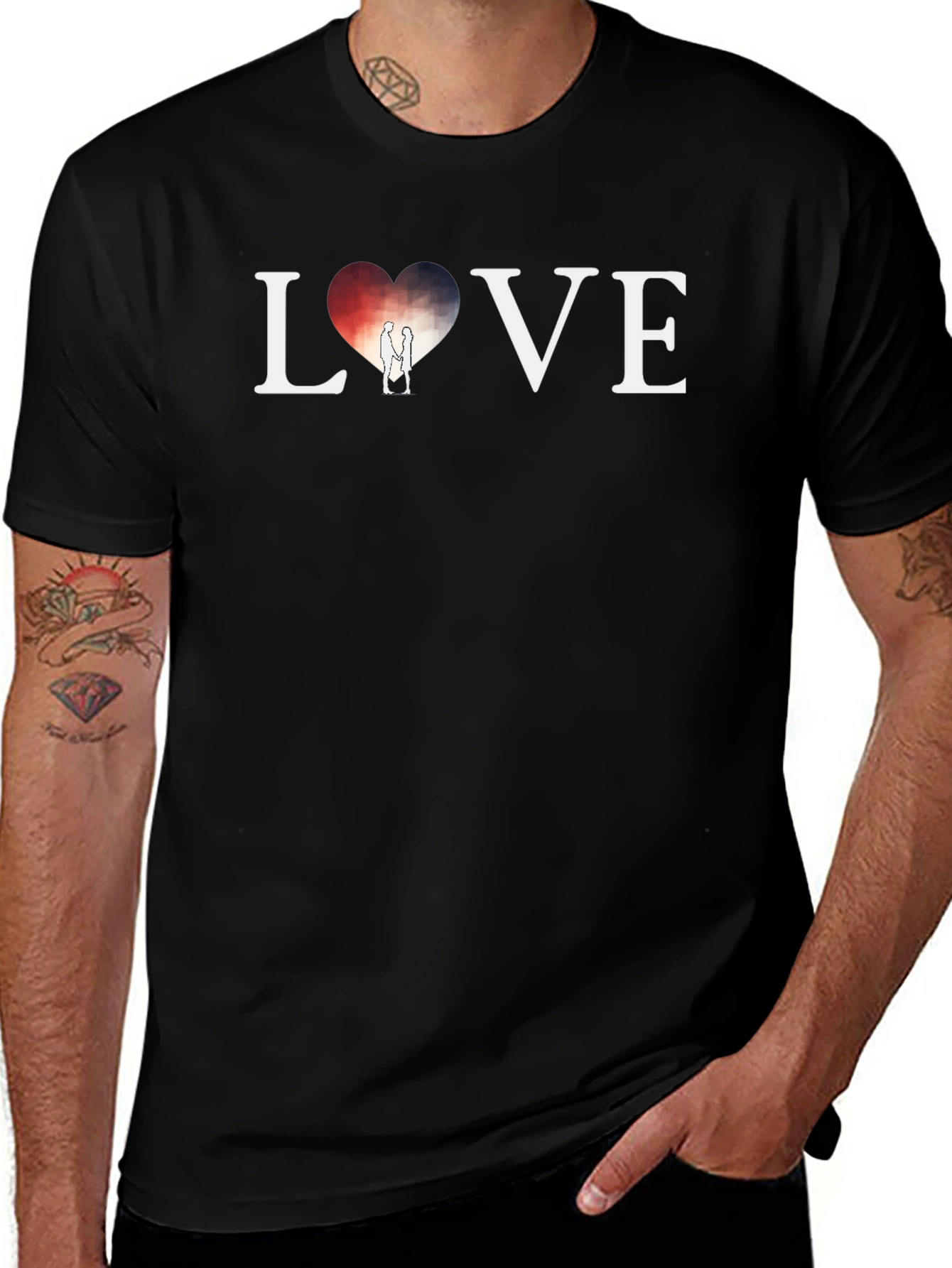 LOVE Heart Graphic T-Shirt - Stylish Casual Wear