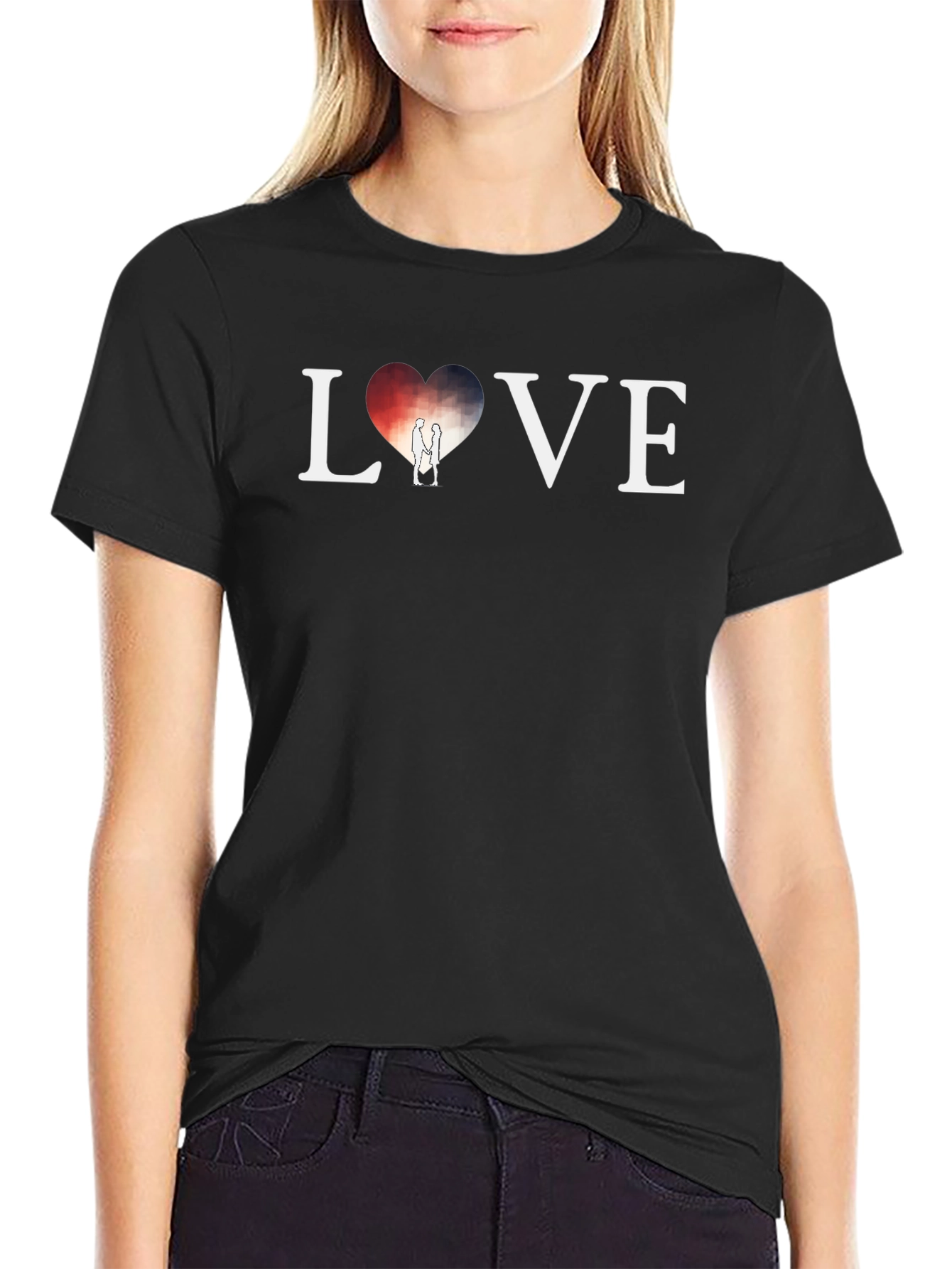 LOVE Heart Graphic T-Shirt - Stylish Casual Wear