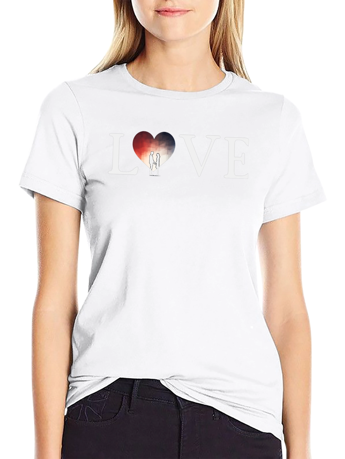 LOVE Heart Graphic T-Shirt - Stylish Casual Wear