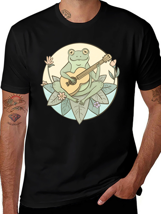 Frog Playing Guitar T-Shirt - Unique Graphic Tee