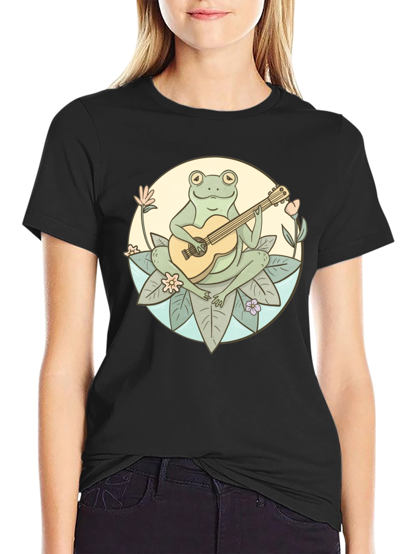 Frog Playing Guitar T-Shirt - Unique Graphic Tee